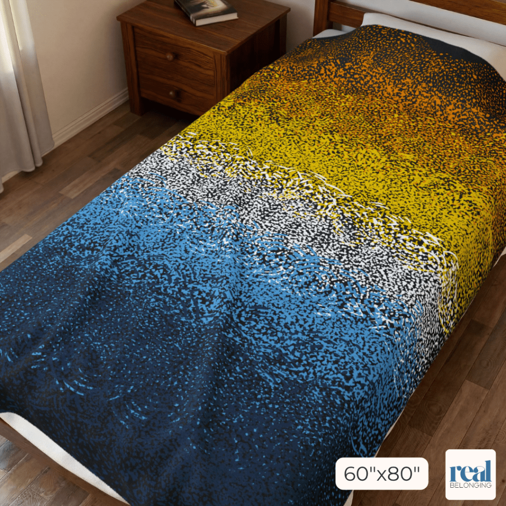 Aroace blanket from Organic Spots Pride collection